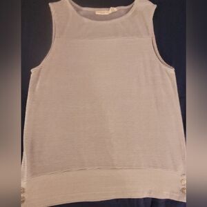 Christian Siriano Black And White Striped Tank Top